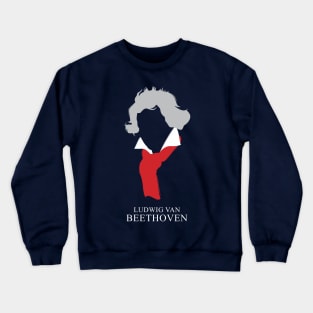 Ludwig van Beethoven - Minimalist Portrait Crewneck Sweatshirt